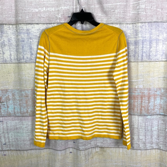 TOMMY HILFIGER Stripe Crewneck Sweater In Deep Maize Multi - Picture 7 of 11